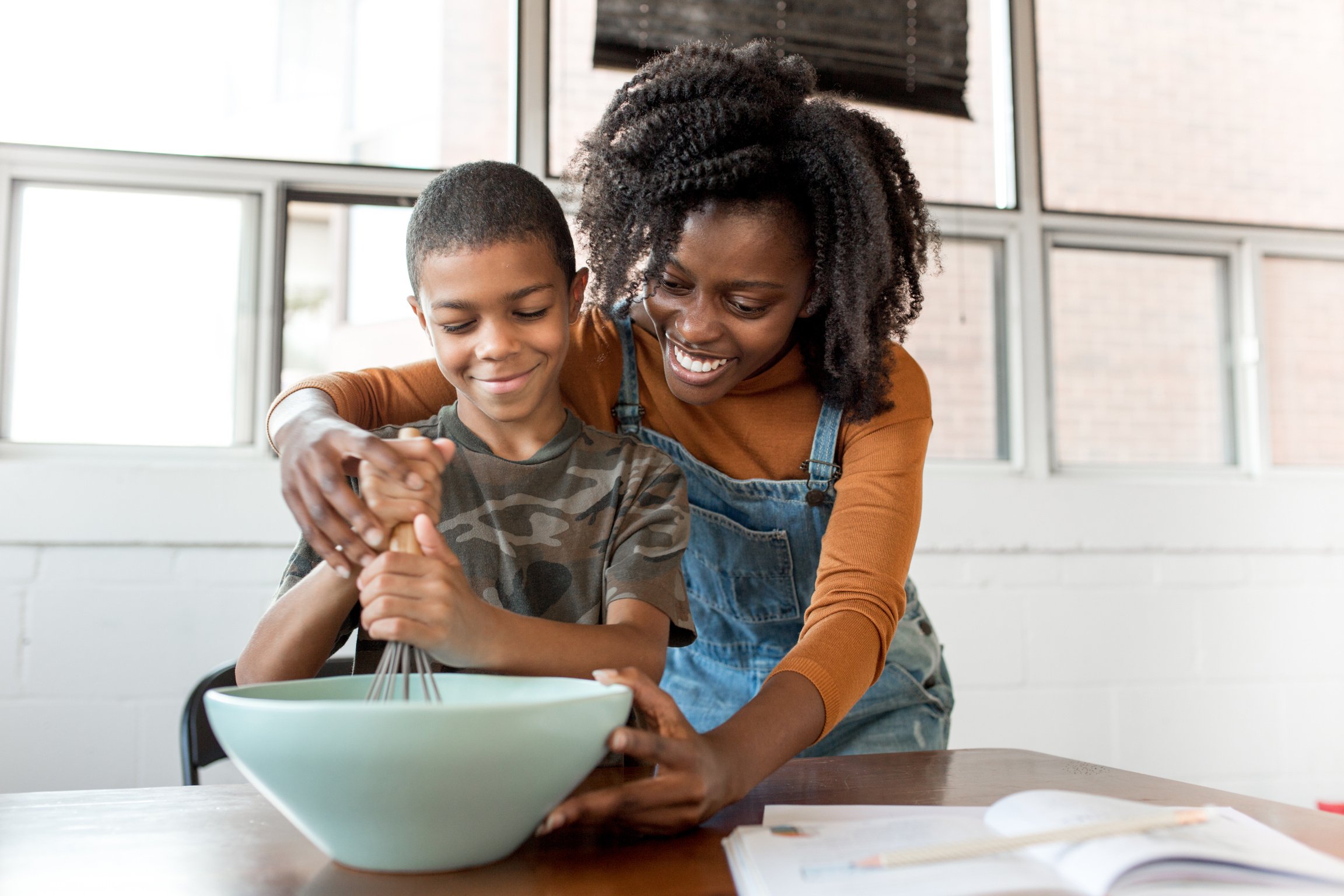 Baking with mom